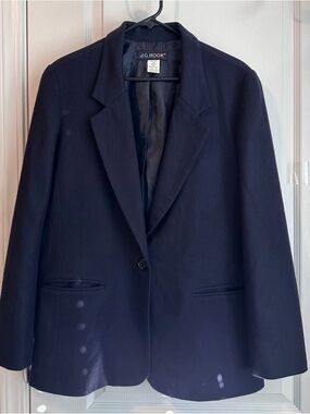 J.G. Hook Women's Dark Navy Single-Button Blazer